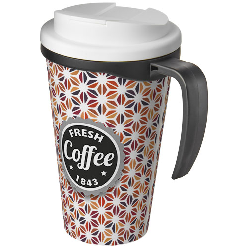 Mug isolant publicitaire 350ml Americano® noir / blanc